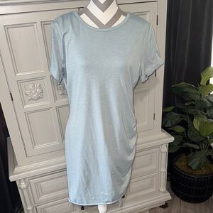 SHEIN Light Blue Women's Dress with side Runching Size XL